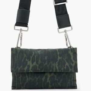 ALLSAINTS Ezra Anita Crossbody Leopard Green Bag